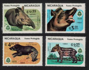 Nicaragua Tapir Wildlife Protection 4v 1984 MNH SG#2636-2639
