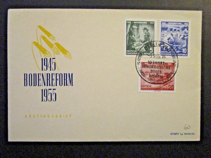 Germany DDR SC# 255 / 257 1955 FDC / Unaddressed / Cacheted - Z4548
