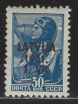 Latvia russian stamp o/p, (on 736), mint nh