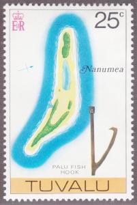 Tuvalu 32 Map of Nanumea 1976