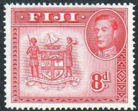 Fiji 1948 8d Arms (P14) MH