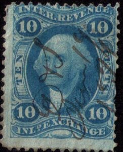 US Sc R36 Used 10c Inland Exchange Fine