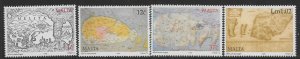 MALTA SG1401/4 2005 OLD MAPS SET MNH