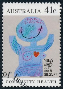 Australia 1990 41c Community Health Guess Who Just Had A Checkup SG1240 Fine Use