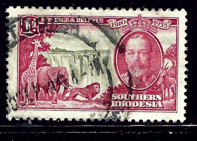 Southern Rhodesia 33 Used 1935 KGV Silver Jubilee (RR) (ap1072(