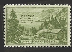 # 999 MINT NEVER HINGED NEVADA CENTENNIAL