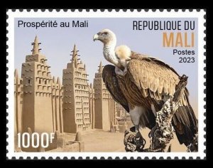 MALI 2023 STAMP 1V 1000F - PROSPERITY PROSPER EAGLE BIRDS EAGLES MOSQUES - MNH-