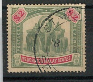 60784 - MALAYA Federate Malay States - STAMPS: SG # 24 Used FINE - ELEPHANTS-