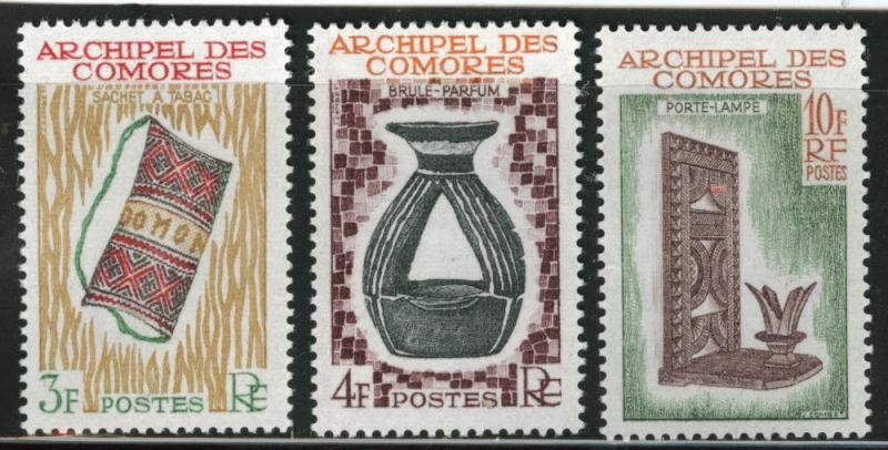 Comoro Islands Scott 57-59 MH* 1963 set