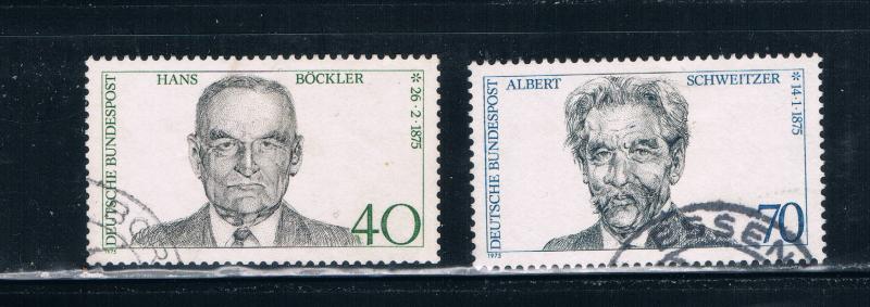 Germany 1159-60 Used set Schweitzer and Bockler (GI0163P13)+