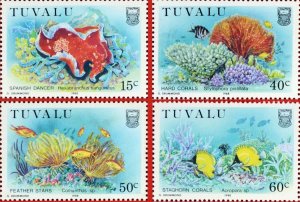 Tuvalu 465-468 MNH Nature Marine Life Coral Fish Reefs ZAYIX 0209A58M