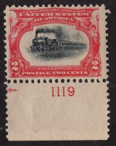 U.S. - 295 - Plate Number Single (1119) -  Fine/Very Fine - Hinged