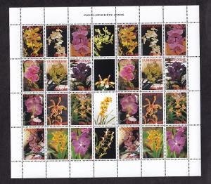 Surinam   #1337  MNH 2006  sheet with 2 blocks of 12  orchids