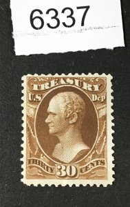 MOMEN:  US STAMPS  # O81 UNUSED NO GUM VF $180 LOT #K 6337