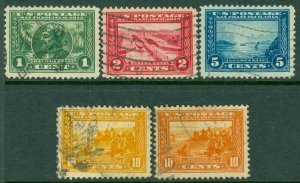 EDW1949SELL : USA 1913 Sc #397-400A VF-XF, Used. Light cancels Super set Cat $55