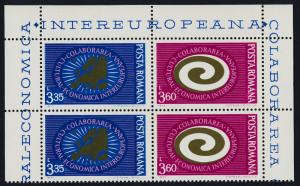 Romania 2417a top Block MNH Map, Inter-European Cooperation