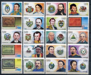 Cuba Sc# 3065-3084  LATIN AMERICAN HISTORY Coats-of-Arms  CPL SET of 20 1988 MNH