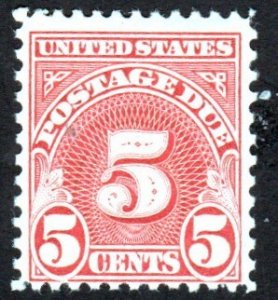 SC# J83b - (5c) - Unwmk, perf 11x10.5, MNH - Wet - Pre-Eye Plate Single