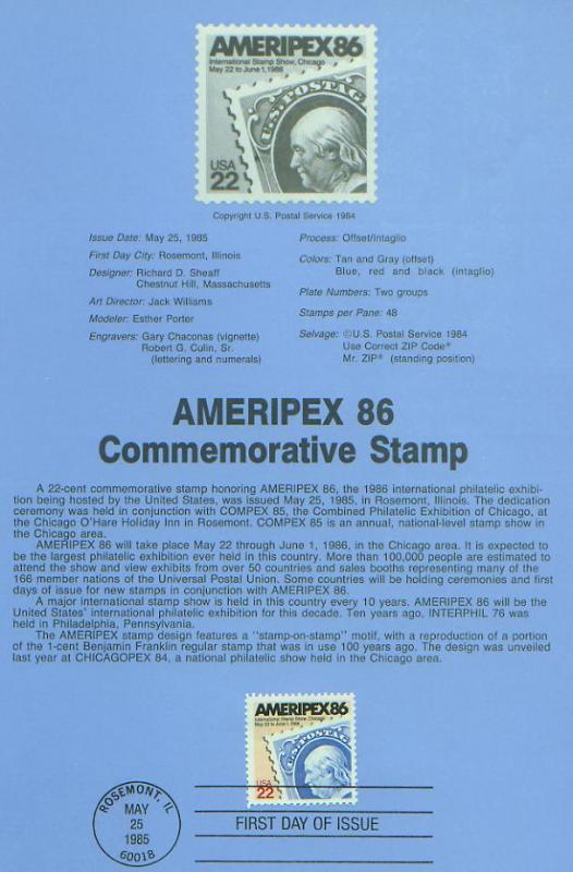 Ameripex 86 (USCPF2145)