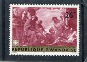 Rwanda 1967 MATTIA PRETI Cavalier Calabrese Paintings Stamp 26c Unused