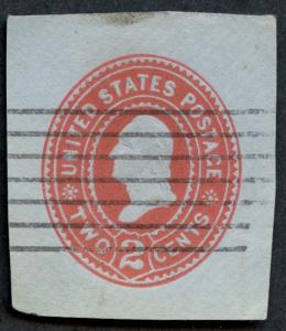 U.S. Sc # U370, Used, Cut Square.  2017 SCV $10.00.
