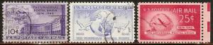 U.S. Used Scott # C42 - # C44 10 - 25 Cent Air Mail