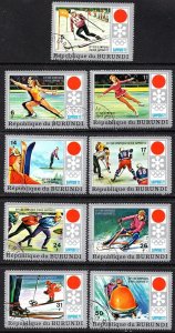 444 - Burundi 1972 - Olympic Games - Sapporo - Used Set
