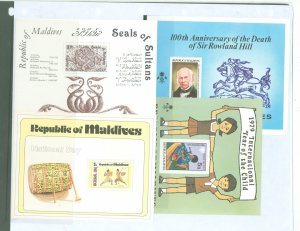Maldive Islands #799/804/840/873 Mint (NH) Souvenir Sheet