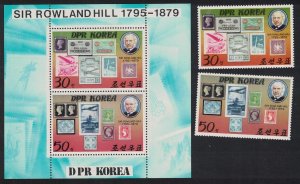 Korea Sir Rowland Hill 2v+MS 1980 MNH SG#N1953-N1954