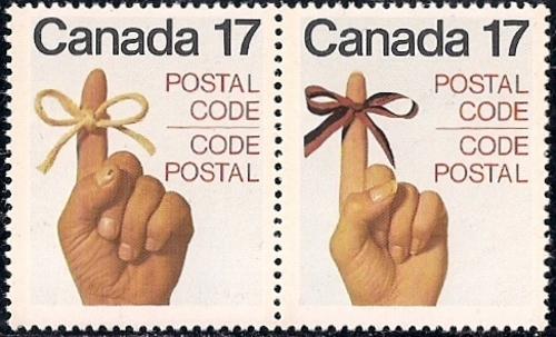 Canada #815-16 17 cent Postal Code, Hands mint OG NH VF