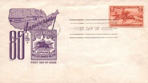 1940 Pony Express 80th anniversary Sc 894-29 MACOS cachet Sacramento CA