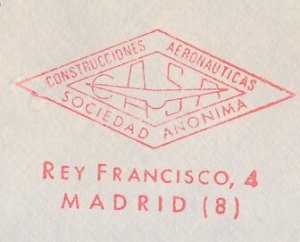 Meter cover Spain 1984 Aeronautical Constructions