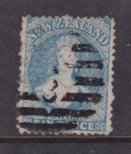 New Zealand a used 6d Full Face Queen star wmk perf 12.5