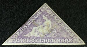 CAPE OF GOOD HOPE 6d TRIANGLE SOUTH AFRICA USED FULL MARGINS C2785