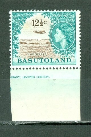 BASUTOLAND 1965 QE #90 WM 314 MARGIN STAMP   MNH...$12.00