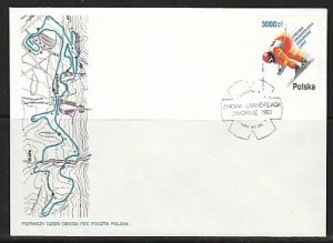 Poland, Scott cat. 3133. Sport of Skiing issue. First Day Cover. ^