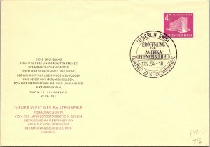 Berlin FDC 1954 - Grand Opening Of The America Memorial Library - F29466