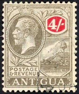 Antigua SG80 4/- Grey-black and Red Cat 80 pounds