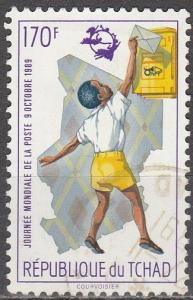 Chad #584C F-VF Used CV $40.00  (A1683)