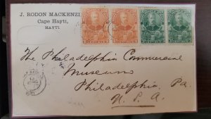 O) 1899 circa,  HAITI, PRESIDENT T. AUGUSTIN SIMON SAM 2c deep orange, AUGUSTIN