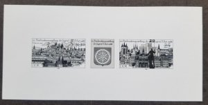 Germany Youth Stamp Exhibition 1988 City Town (souvenir sheet) MNH Black Print