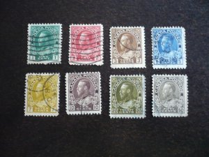 Stamps - Canada - Scott# 104-120 - Used Part Set of 8 Stamps