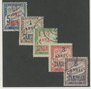 Zanzibar #J1-J5 Used Single (Complete Set)