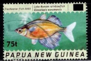 Papua New Guinea - #1154 Fish Surcharged - Used