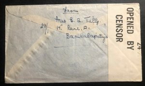 1942 Colombo Ceylon Censored cover To England