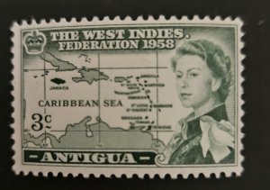 Antigua 1958 SG135 mm   3c Inauguration of the Caribbean Federation