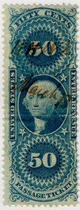 Scott R61c George Washington, Passage Ticket Stamp - Used