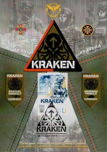 2024 war in Ukraine, Maxicard of stamp KRAKEN Defence Intelligence Azov, RARE
