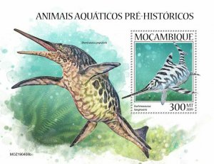 Z08 IMPERF MOZ190408b MOZAMBIQUE 2019 Prehistoric water animals MNH **