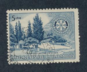 Colombia 1955 Scott 639 used - 5c, Rotary Intl